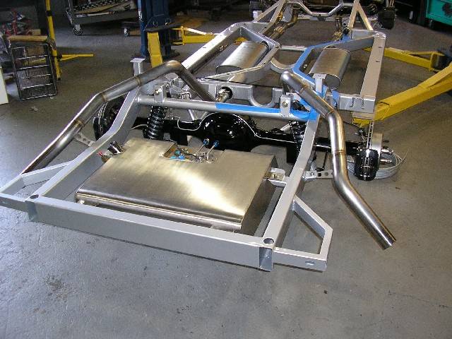 Art Morrison chassis with Ford 9" rear installed.