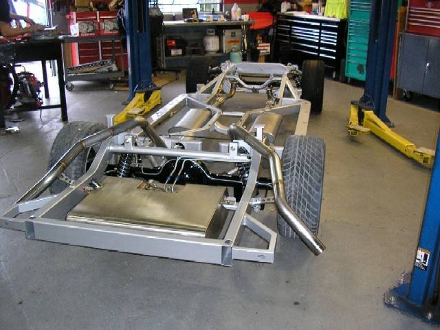 Complete chassis waiting for body installation.