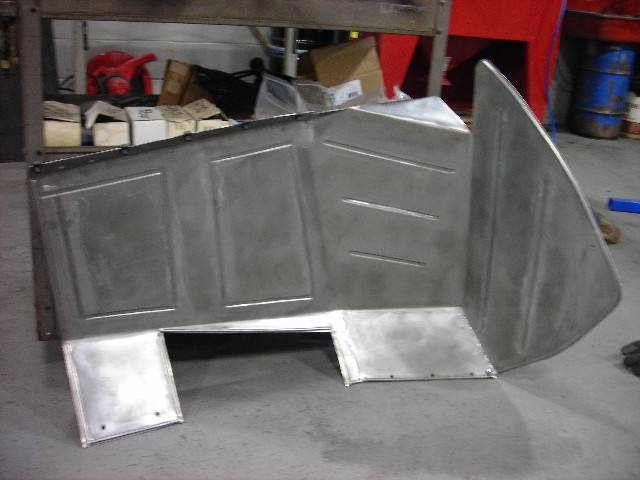 Custom hand fabricated inner fenders.