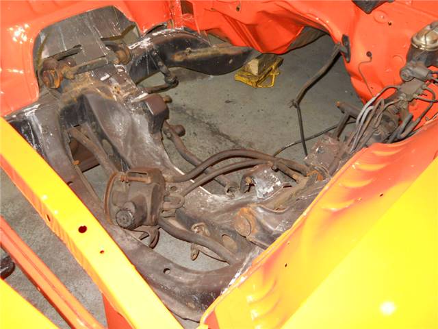 Subframe prior to removal.