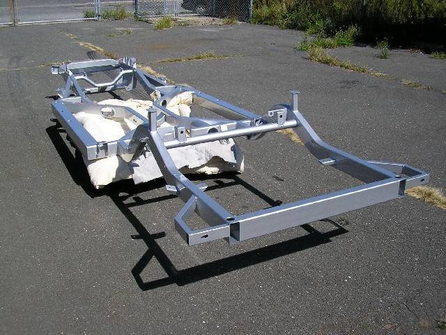 Chassis in paint waiting for final assembly.