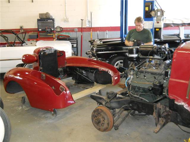 Front clip removed in preparation for chassis removal