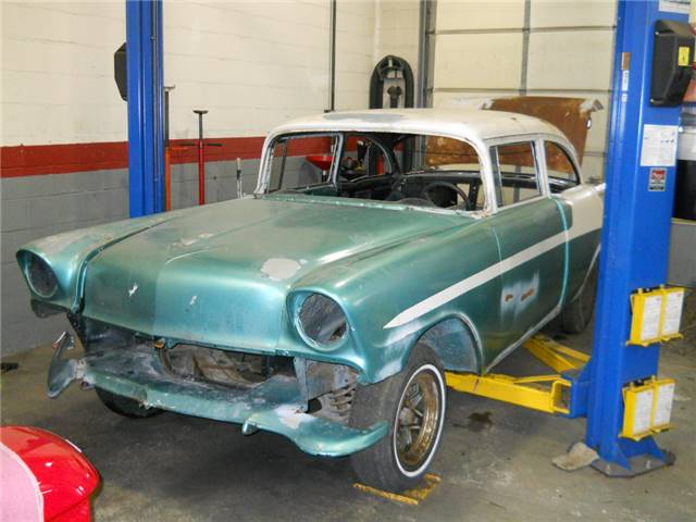 Mike's 56 Belair waiting for it's turn