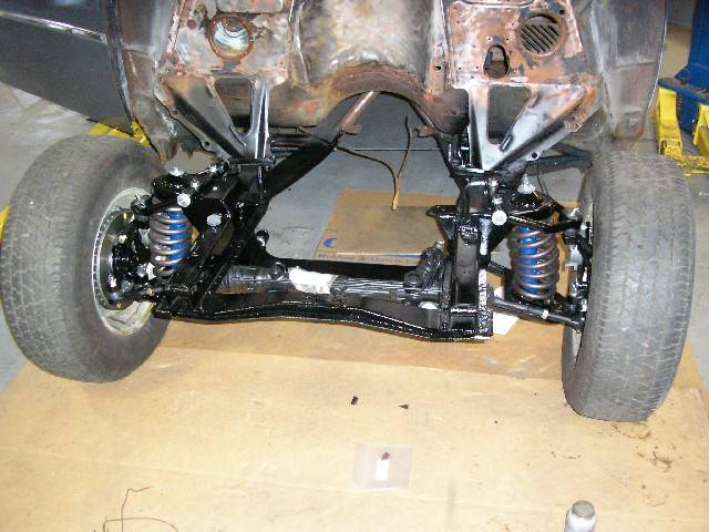 Front suspension installation now completed.