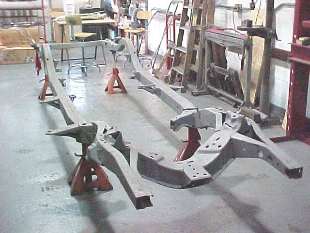 Stripping the chassis to the bare frame.