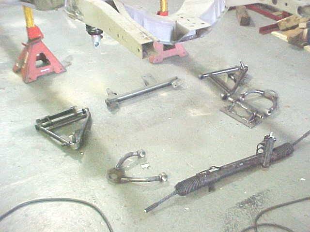 Laying out the parts of the Jim Meyers front end.