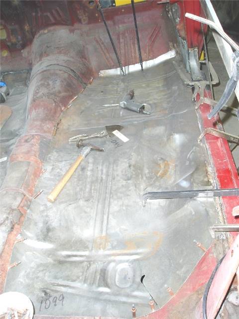 Floor pan installation.