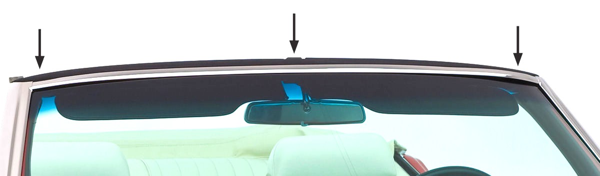 1968-72 CHEVELLE WINDSHIELD HEADER VINYL