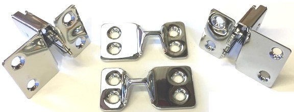 55 56 57 Chevy Wagon & Nomad Tailgate Cable Retractor Reel Brackets Pair  New