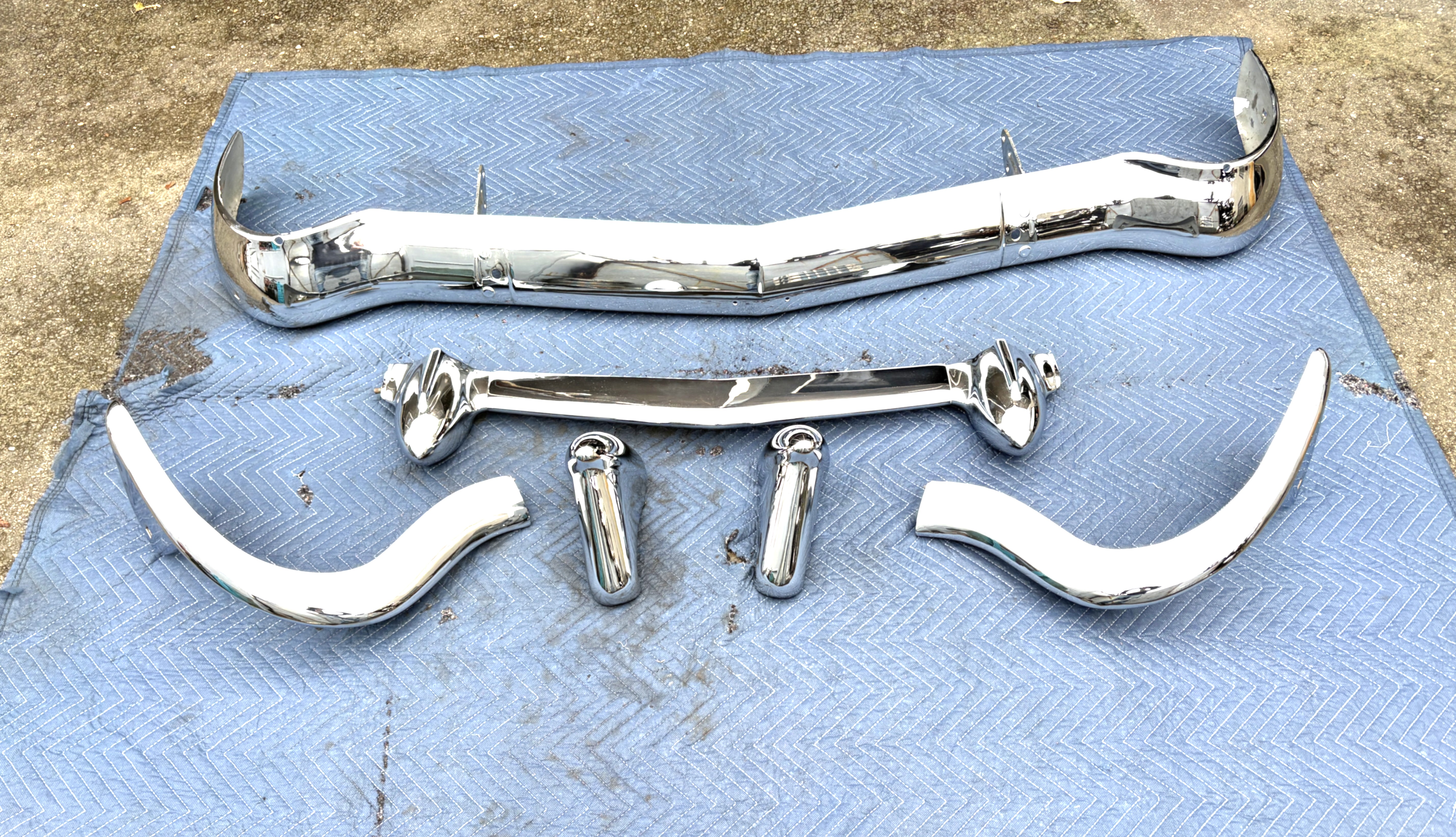 1956 Chevrolet Used 1-pc California Front Bumper w/Accessory Guards